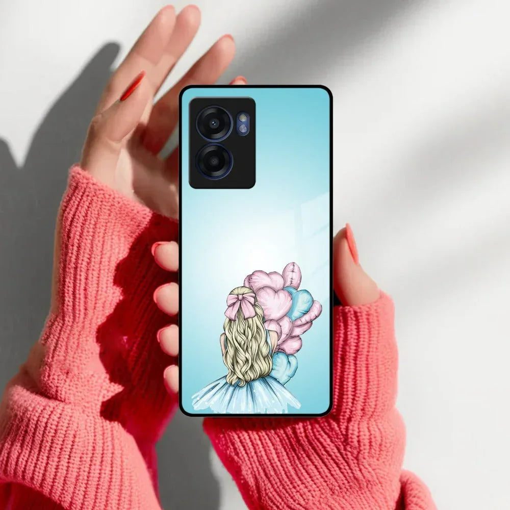 Styles Girl With Balloon Glass Case For Realme/Narzo - ShopOnCliQ