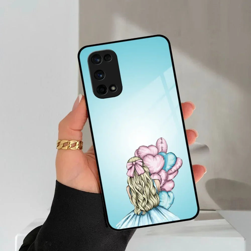 Styles Girl With Balloon Glass Case For Realme/Narzo - ShopOnCliQ