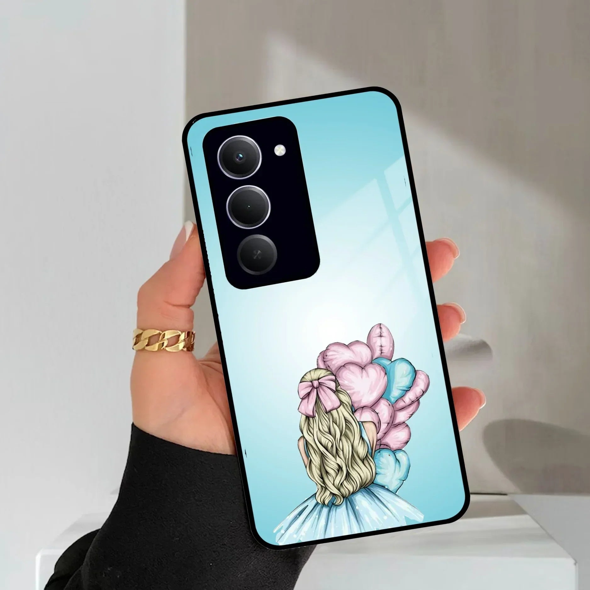 Styles Girl With Balloon Glass Case For Redmi/Xiaomi - ShopOnCliQ