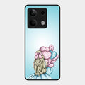Styles Girl With Balloon Glass Case For Redmi Note 13 5G