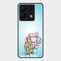 Styles Girl With Balloon Glass Case For Redmi Note 13 Pro 5G