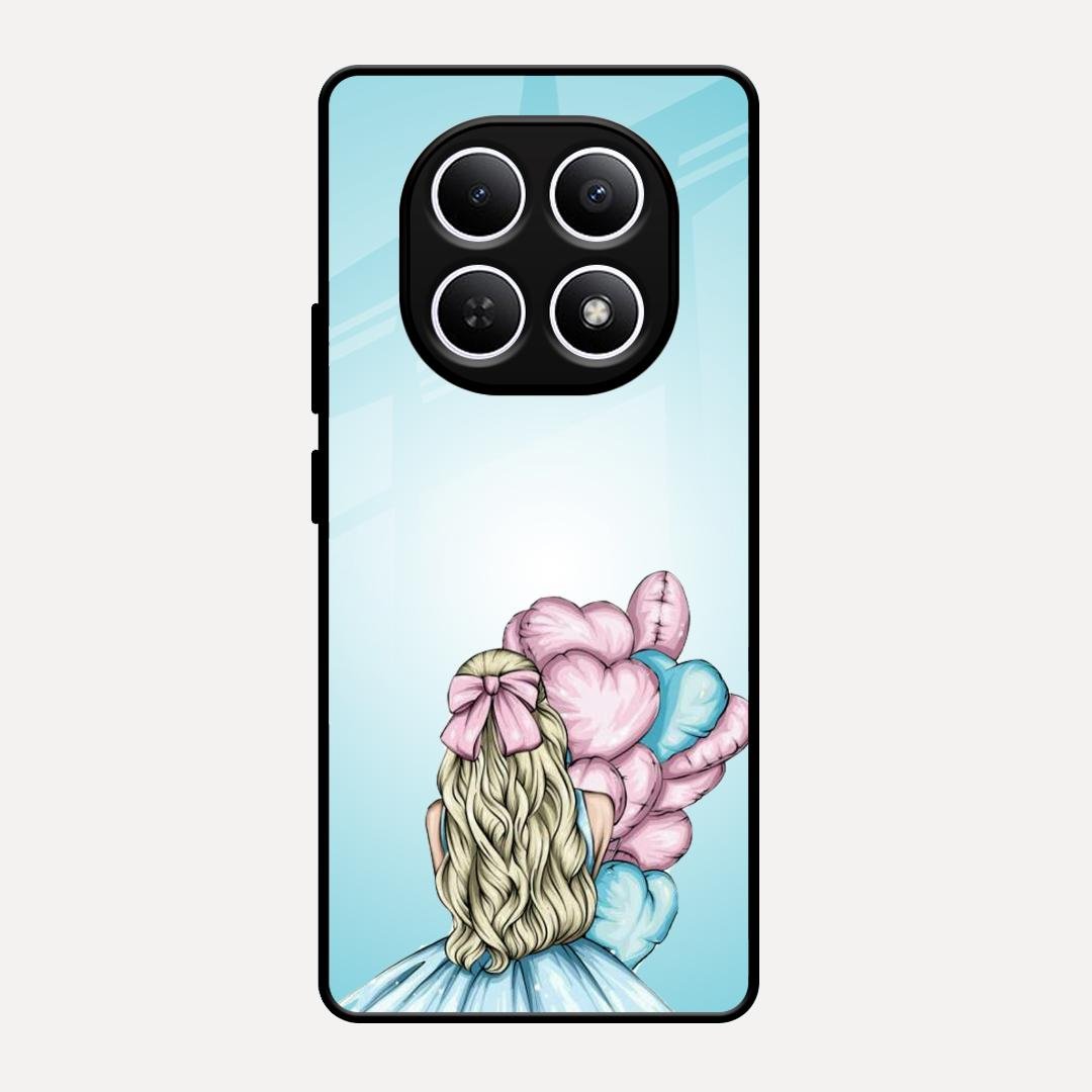 Styles Girl With Balloon Glass Case For Redmi Note 15 5G