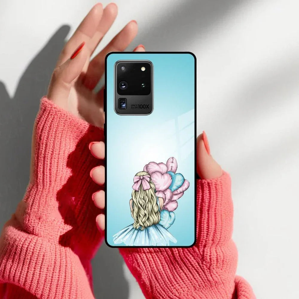 Styles Girl With Balloon Glass Case For Samsung - ShopOnCliQ