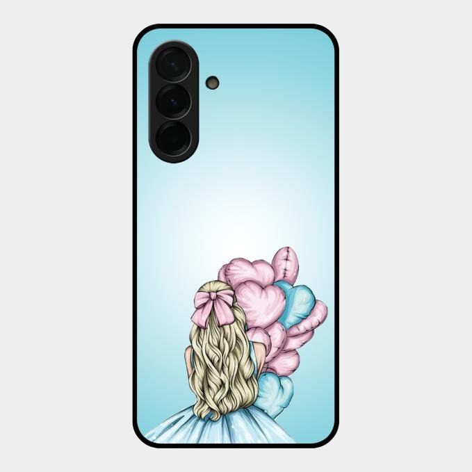 Styles Girl With Balloon Glass Case For Samsung Galaxy A26 5G