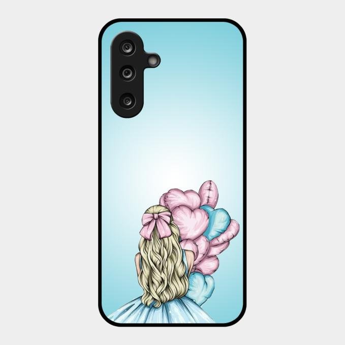 Styles Girl With Balloon Glass Case For Samsung Galaxy M16 5G