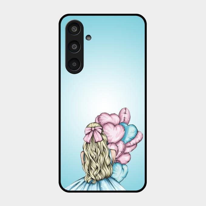 Styles Girl With Balloon Glass Case For Samsung Galaxy M35 5G