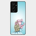 Styles Girl With Balloon Glass Case For Samsung Galaxy S21 Ultra