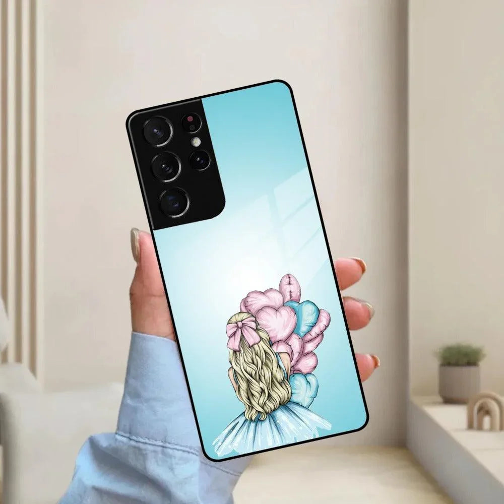 Styles Girl With Balloon Glass Case For Samsung - ShopOnCliQ