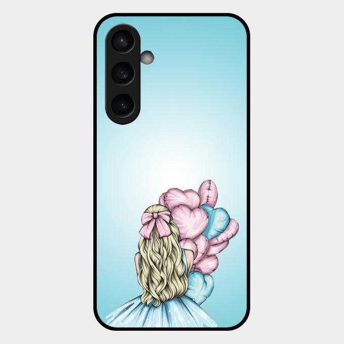 Styles Girl With Balloon Glass Case For Samsung Galaxy S23 Fe 5G
