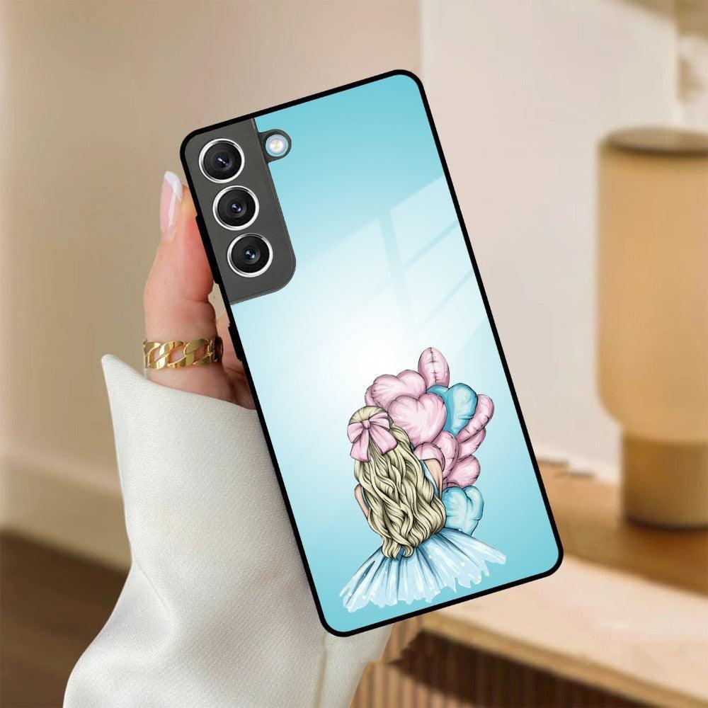 Styles Girl With Balloon Glass Case For Samsung - ShopOnCliQ