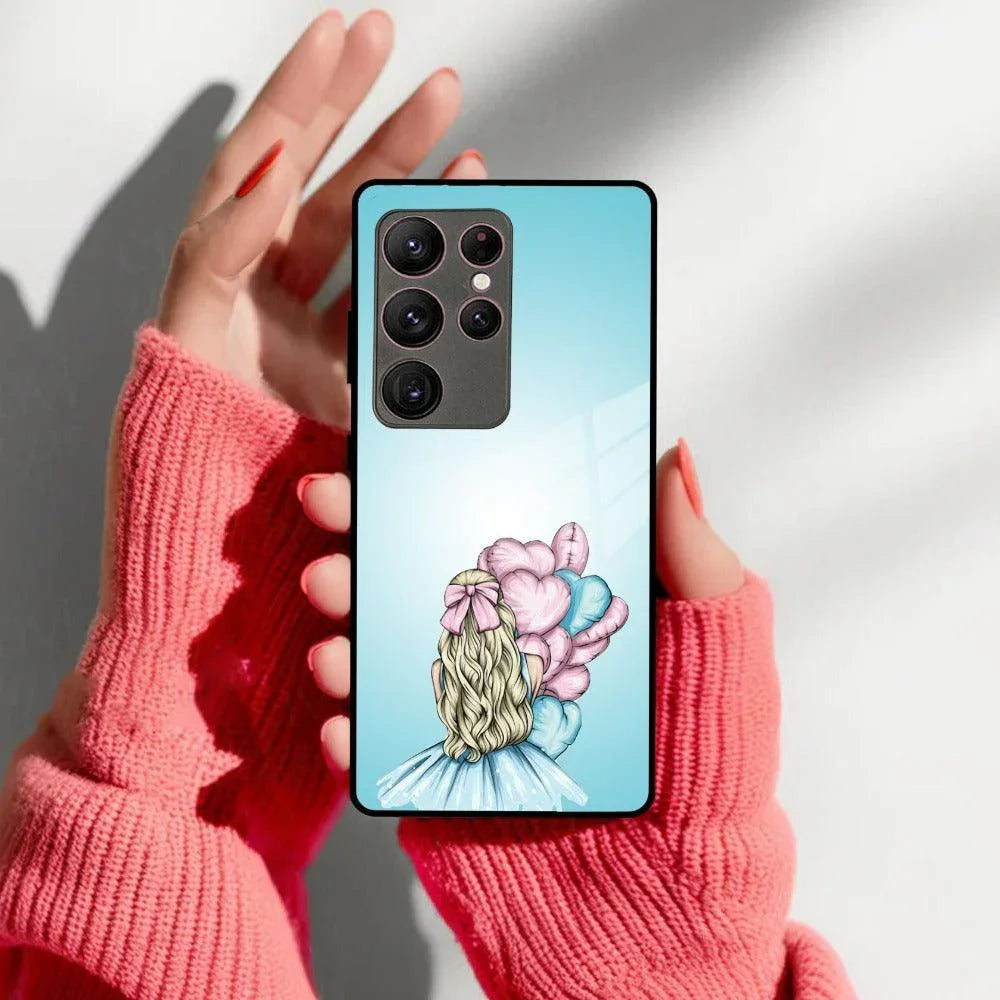 Styles Girl With Balloon Glass Case For Samsung - ShopOnCliQ