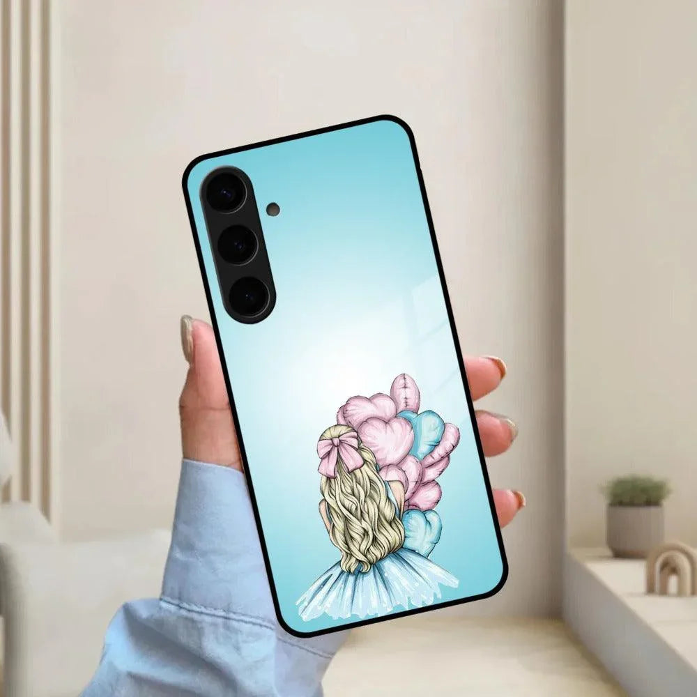 Styles Girl With Balloon Glass Case For Samsung - ShopOnCliQ
