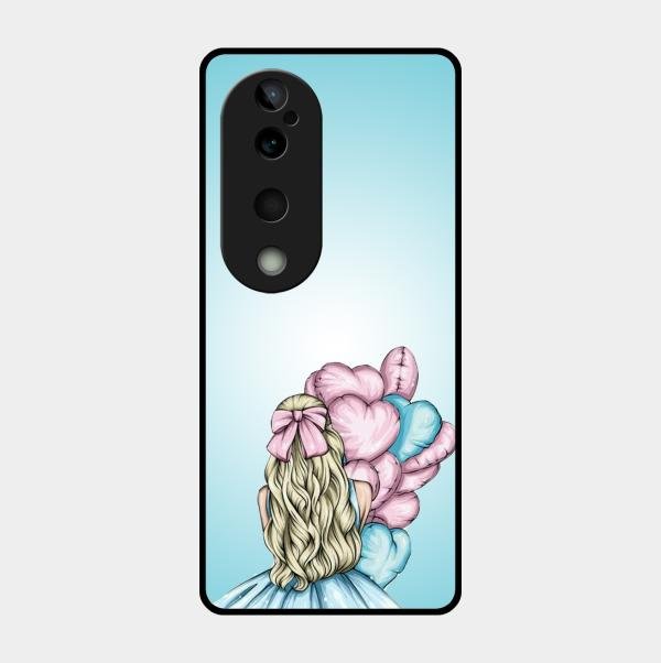 Styles Girl With Balloon Glass Case For Vivo T3 Ultra