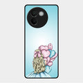 Styles Girl With Balloon Glass Case For Vivo V30E 5G
