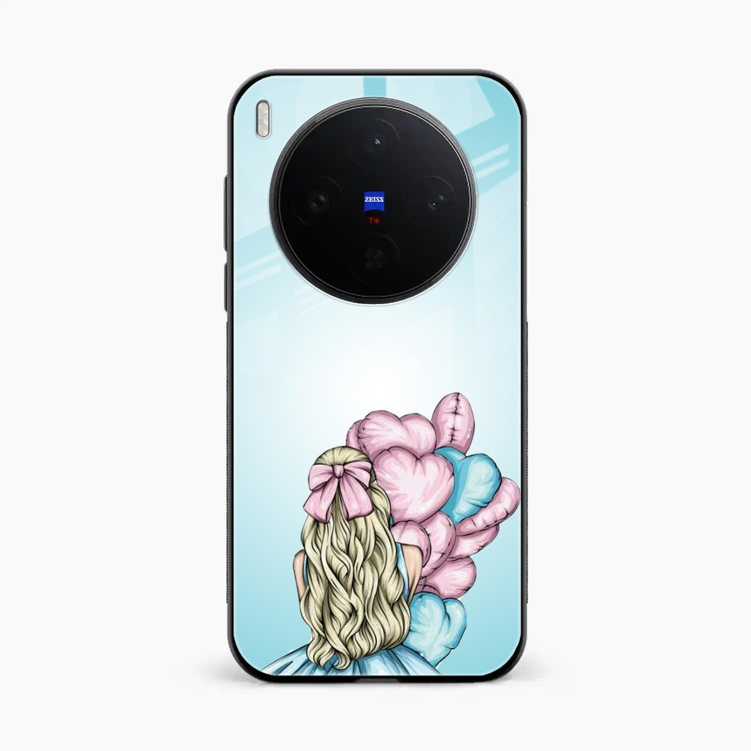 Styles Girl With Balloon Glass Case For Vivo X300 5G