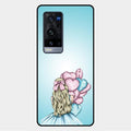 Styles Girl With Balloon Glass Case For Vivo X60 Pro Plus 5G
