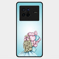 Styles Girl With Balloon Glass Case For Vivo X80 5G
