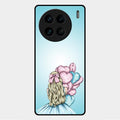 Styles Girl With Balloon Glass Case For Vivo X90 Pro 5G