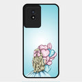 Styles Girl With Balloon Glass Case For Vivo Y02T