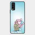 Styles Girl With Balloon Glass Case For Vivo Y20T