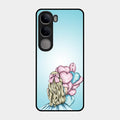 Styles Girl With Balloon Glass Case For Vivo Y300 5G
