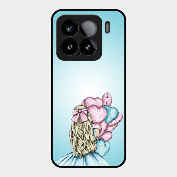 Styles Girl With Balloon Glass Case For Xiaomi 15 5G