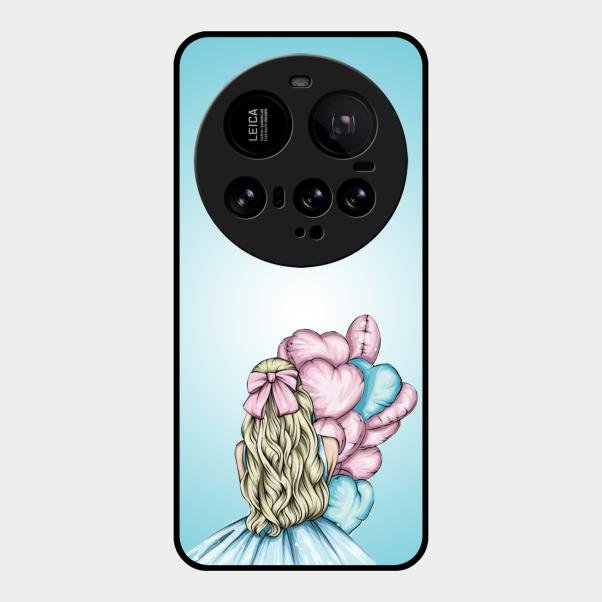 Styles Girl With Balloon Glass Case For Xiaomi 15 Ultra 5G