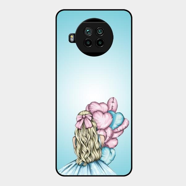 Styles Girl With Balloon Glass Case For Xiaomi Mi 10I 5G