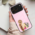 Styles Girl With Flower Glass Case For iPhone 17 Pro