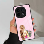 Styles Girl With Flower Glass Case For Vivo - ShopOnCliQ