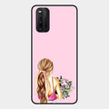 Styles Girl With Flower Glass Case For Iqoo 3 5G