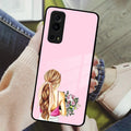 Styles Girl With Flower Glass Case For iQOO - ShopOnCliQ