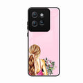 Styles Girl With Flower Glass Case For Motorola Edge 50 Neo