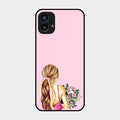 Styles Girl With Flower Glass Case For Nothing Phone 1