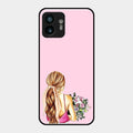 Styles Girl With Flower Glass Case For Nothing Phone 2