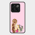 Styles Girl With Flower Glass Case For Oneplus 10T 5G