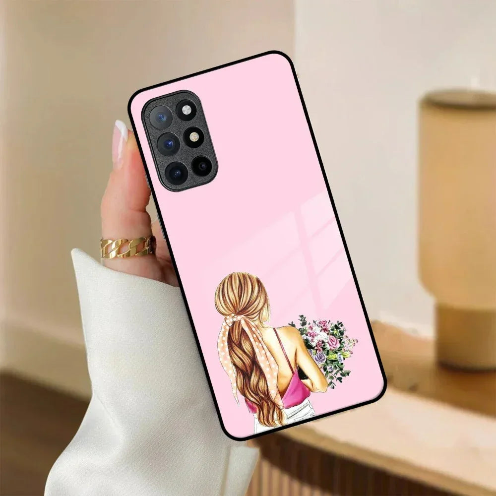 Styles Girl With Flower Glass Case For OnePlus - ShopOnCliQ