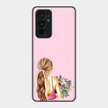 Styles Girl With Flower Glass Case For Oneplus 9Rt 5G