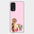 Styles Girl With Flower Glass Case For Oneplus Nord 2 5G