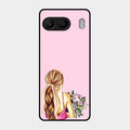 Styles Girl With Flower Glass Case For Oneplus Nord 4 5G