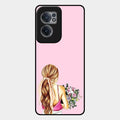 Styles Girl With Flower Glass Case For Oneplus Nord Ce 2 5G