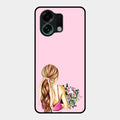 Styles Girl With Flower Glass Case For Oppo K13 Turbo 5G
