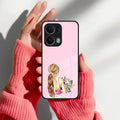 Styles Girl With Flower Glass Case For Oppo - ShopOnCliQ