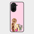 Styles Girl With Flower Glass Case For Poco C71