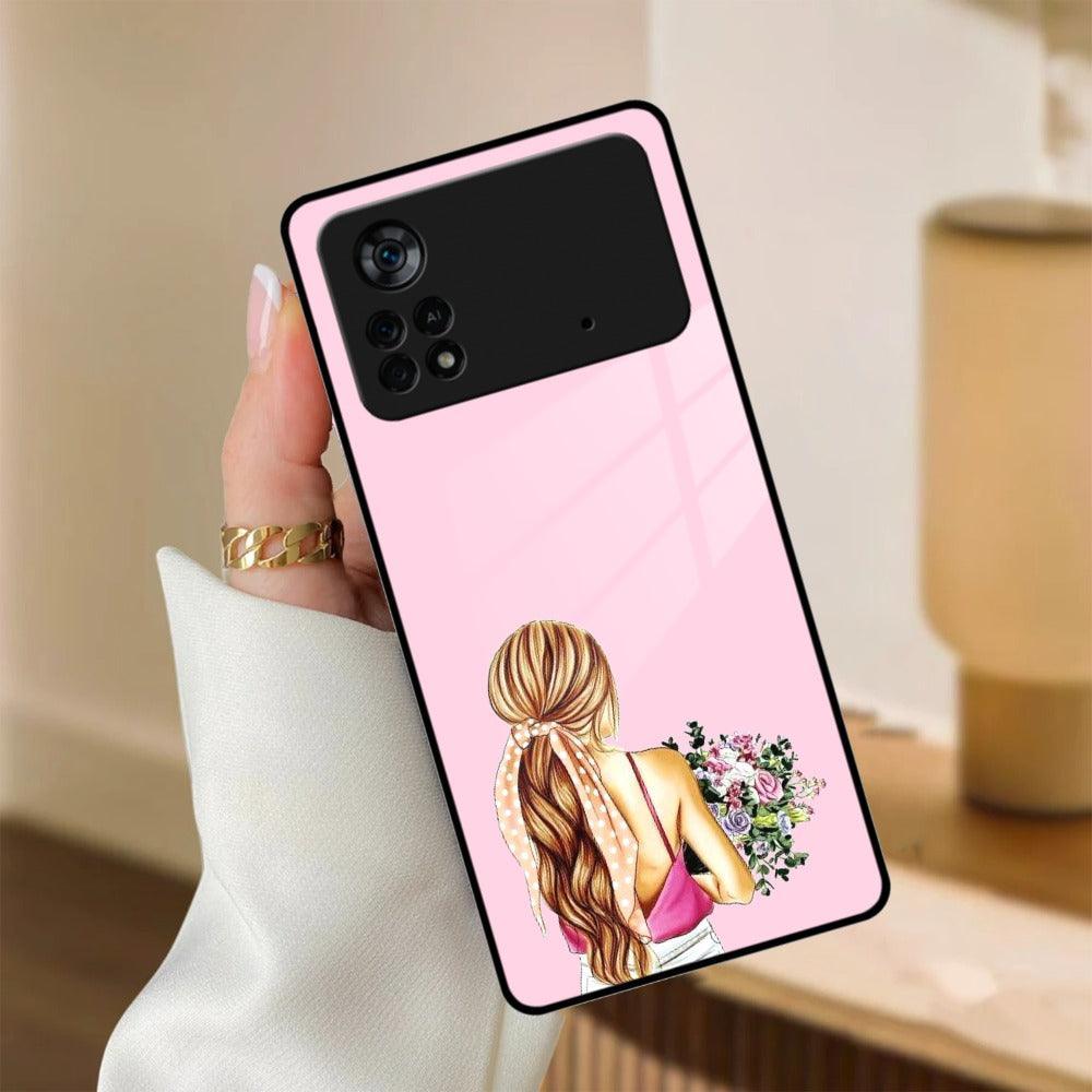 Styles Girl With Flower Glass Case For Poco - ShopOnCliQ