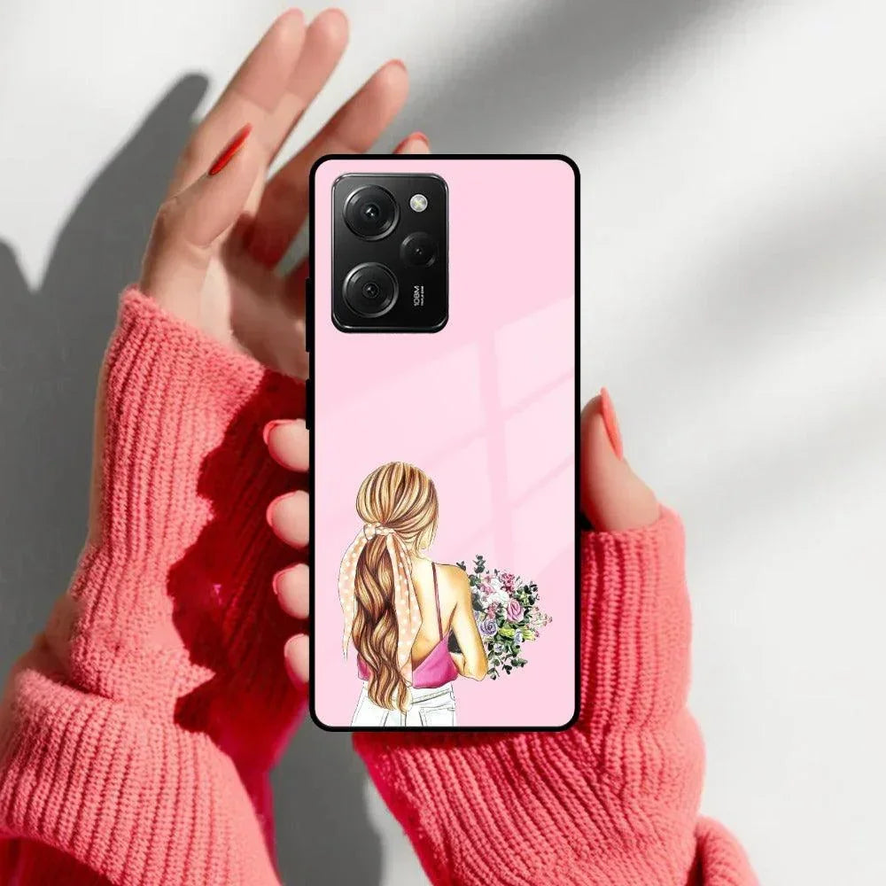 Styles Girl With Flower Glass Case For Poco - ShopOnCliQ