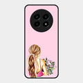 Styles Girl With Flower Glass Case For Realme 13 Pro Plus 5G