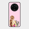 Styles Girl With Flower Glass Case For Realme 14 Pro 5G