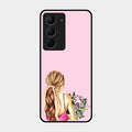 Styles Girl With Flower Glass Case For Realme Narzo 80X 5G