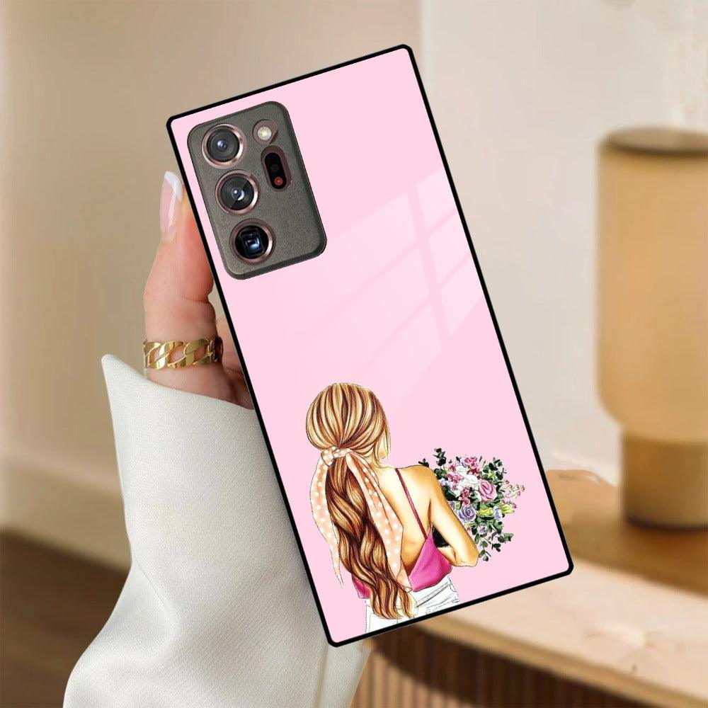 Styles Girl With Flower Glass Case For Samsung - ShopOnCliQ
